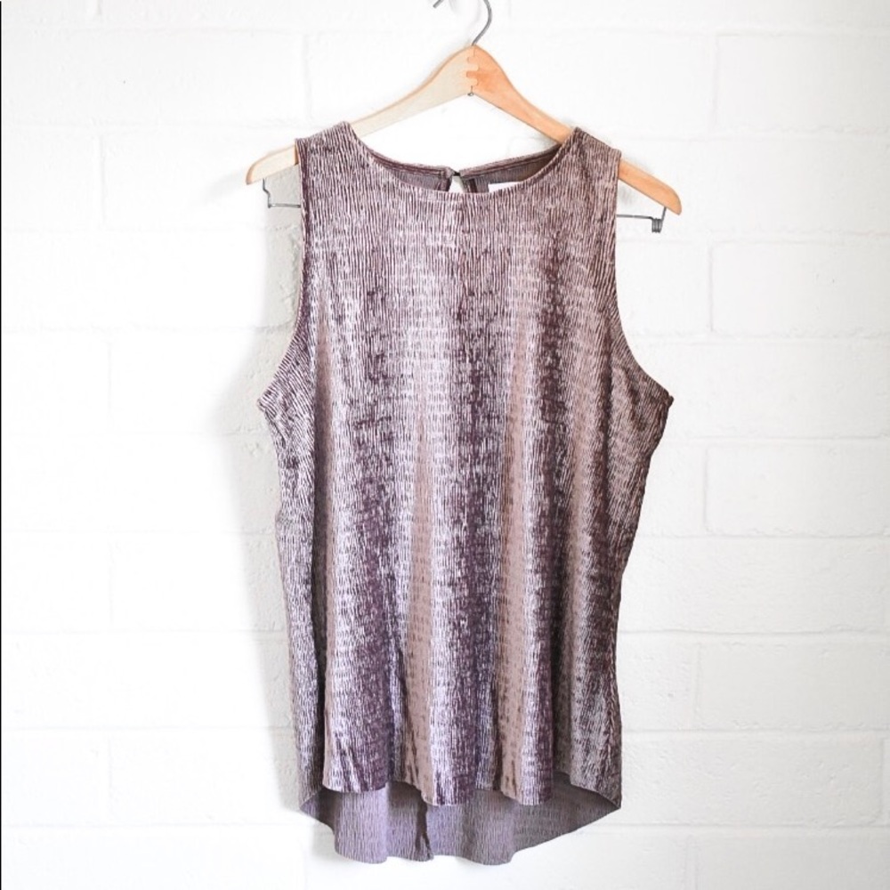 Dusty purple velvet tank top